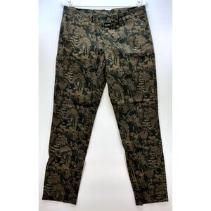 Masons New York Slim Jacquard Brocade Jungle Animal‎ Print Pants Safari Italian